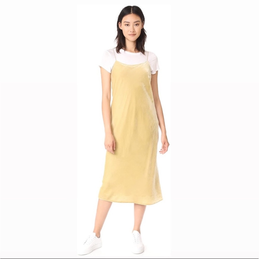 Vince Gold velvet slip Dress - Picture 6 of 9